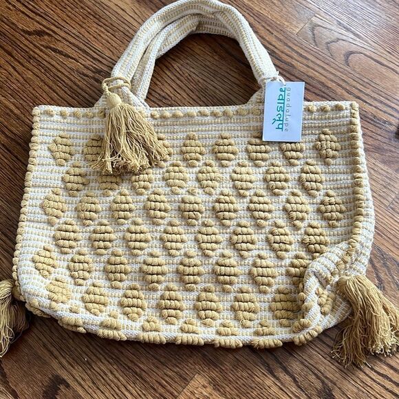 Guadalupe Design Allegra Tote Bag in Mustard - Picture 2 of 4